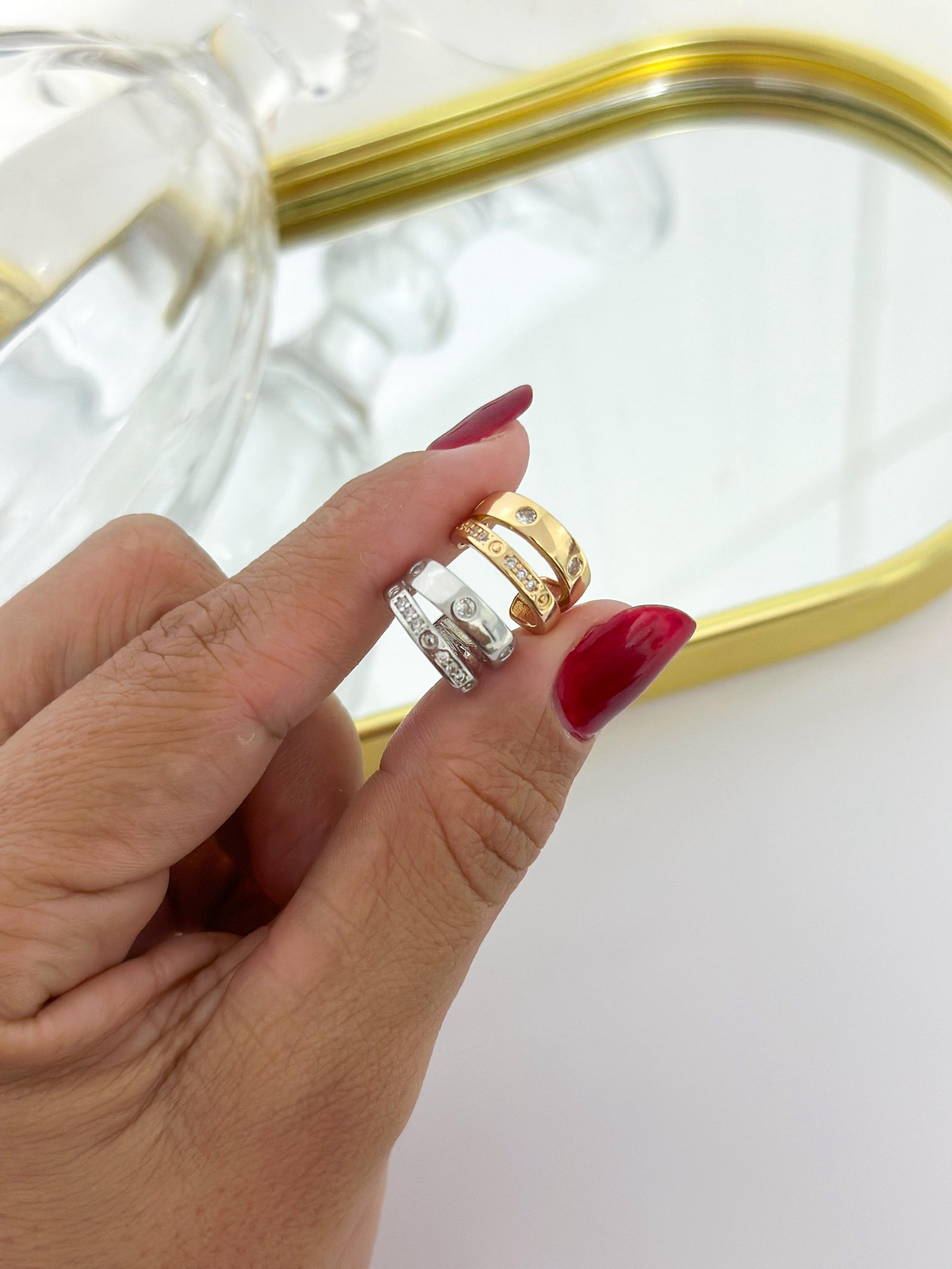 Brinco Folheado Fake Cartier Prata