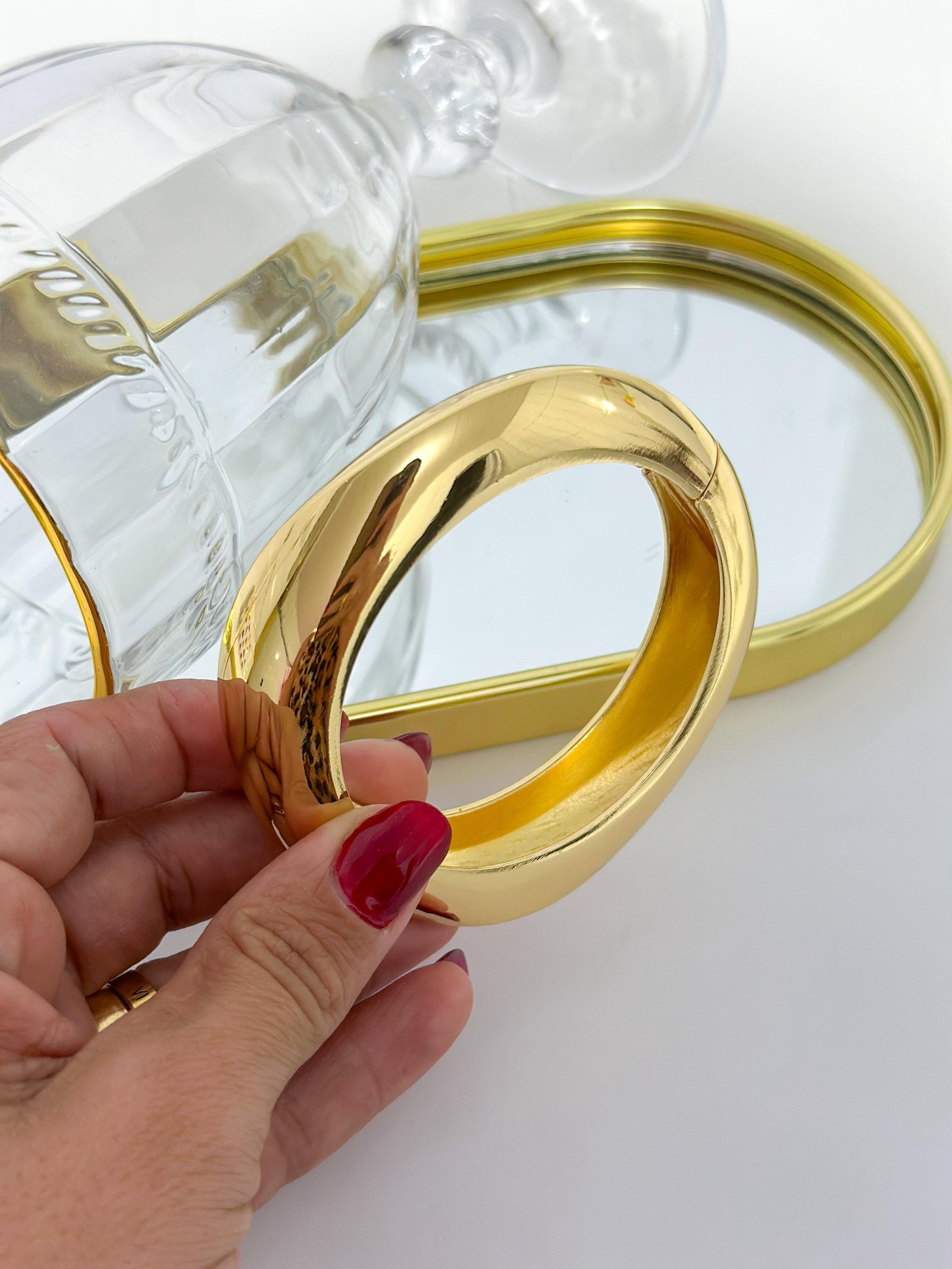 Bracelete Folheado Robusto Redondo 