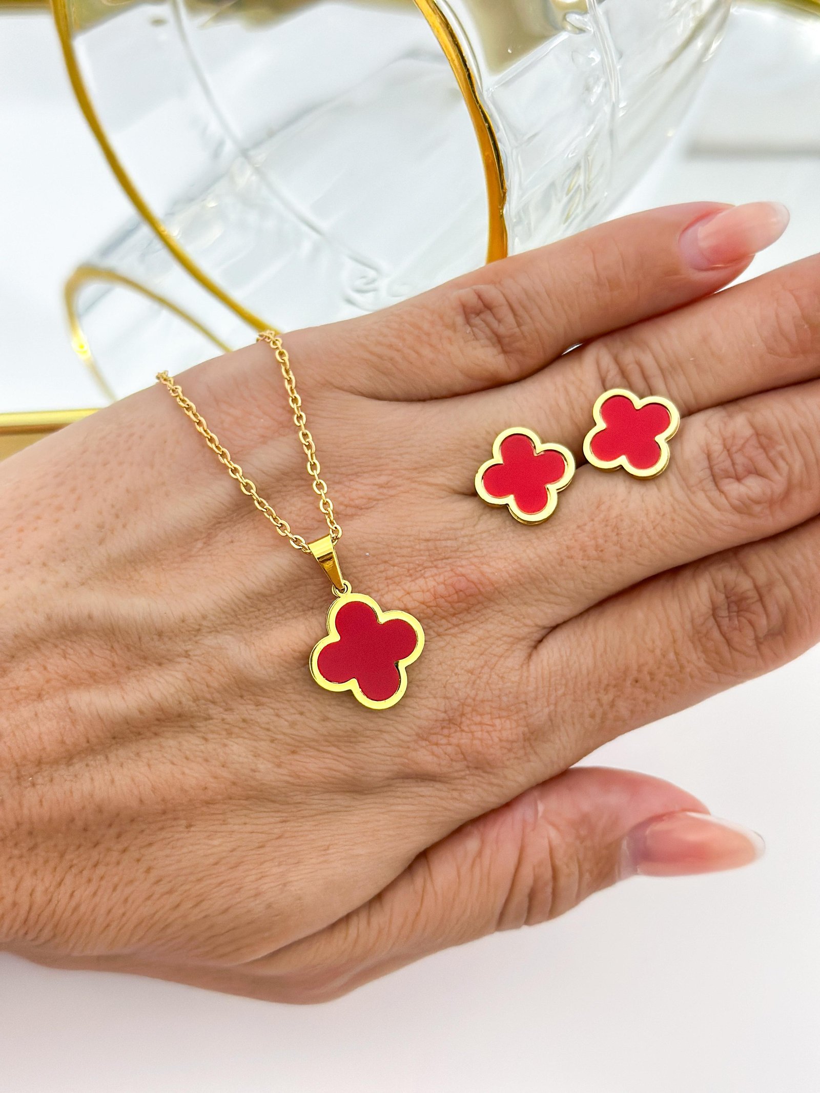 Conjunto Aço Inox Virginia Resinado Dourado 