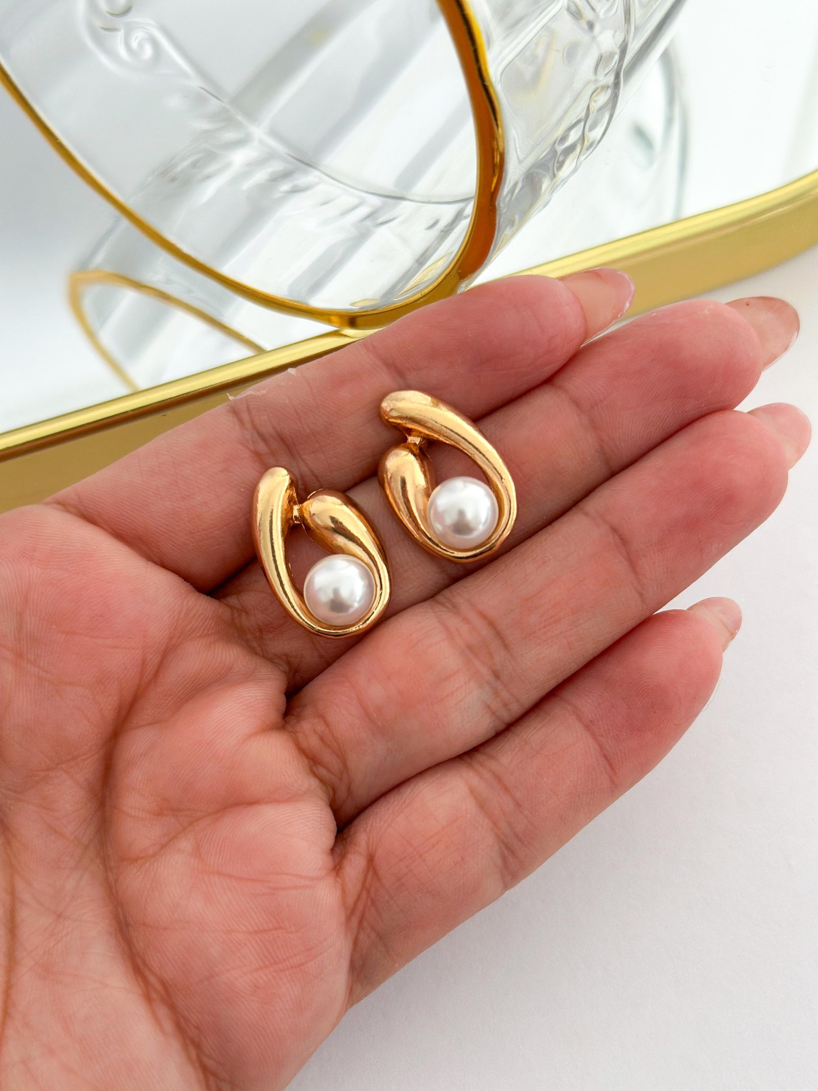 Brinco Folheado Iara Dourada 