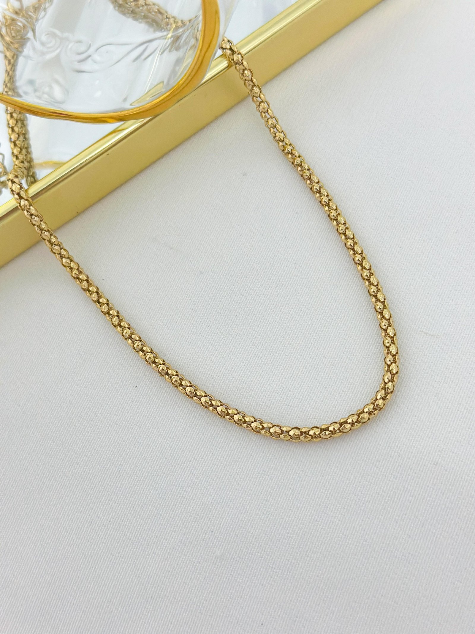 Chocker Correntaria Banhada Ouro 18K Dourada 