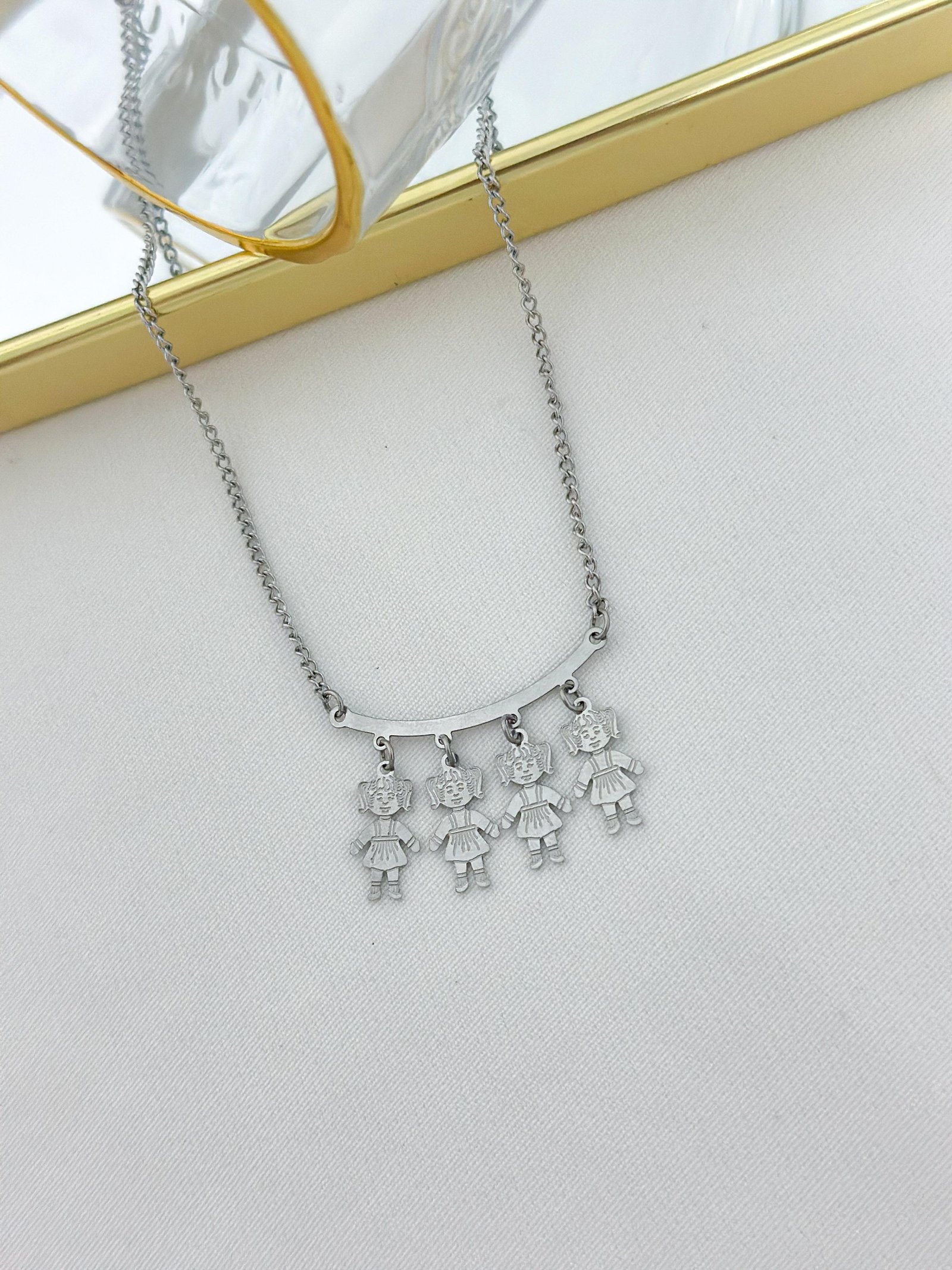 Colar Aço Inox Filho Prata 