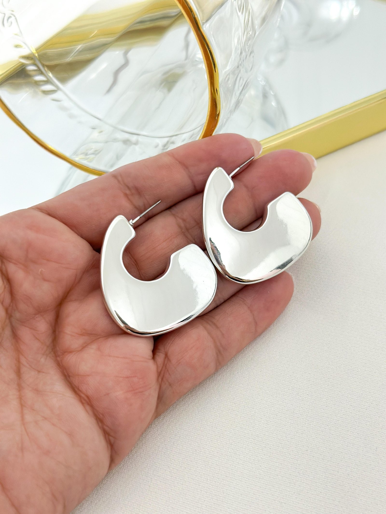 Brinco Folheado C Plast Prata 