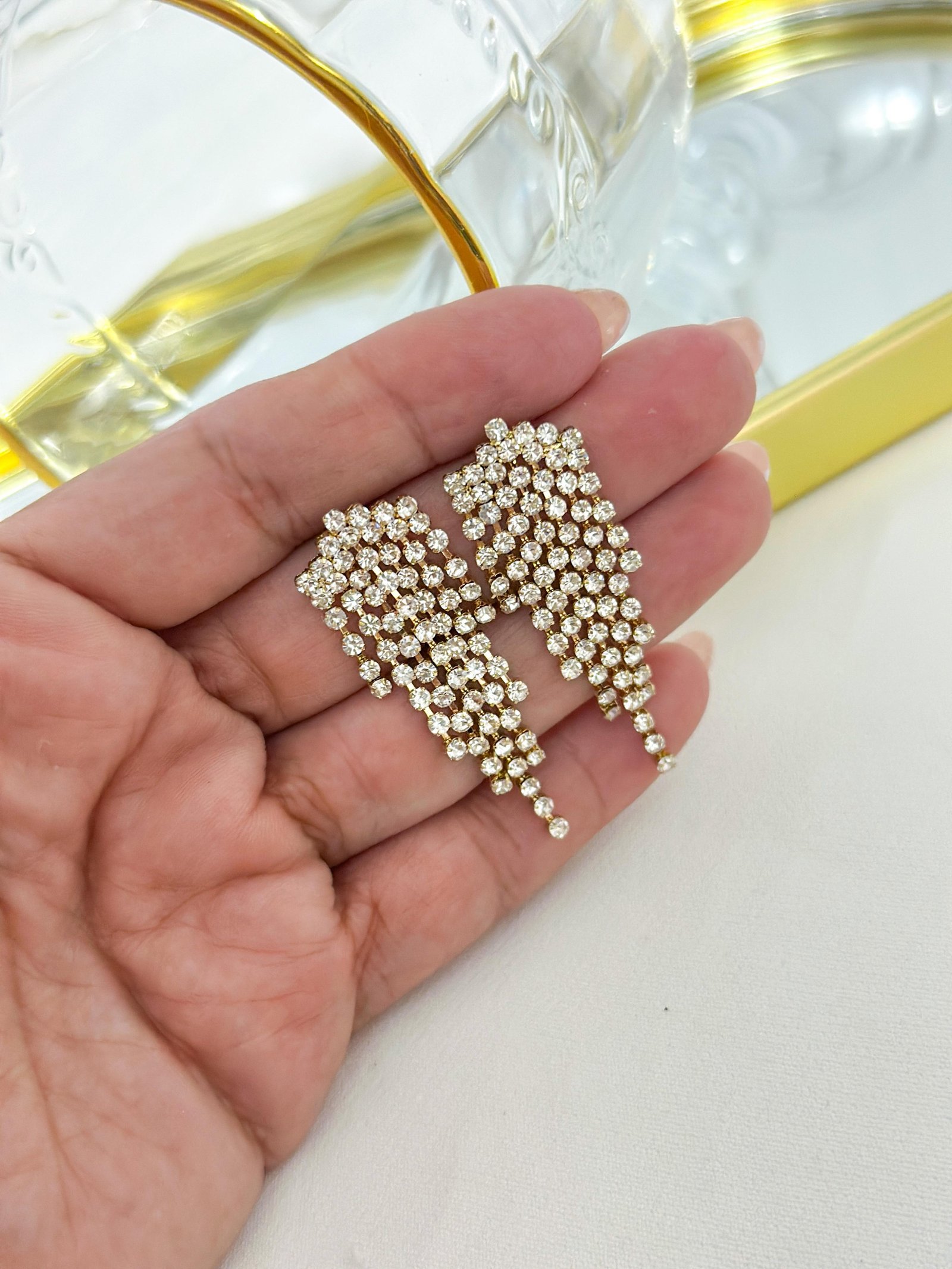 Brinco Folheado Festa P Dourado 