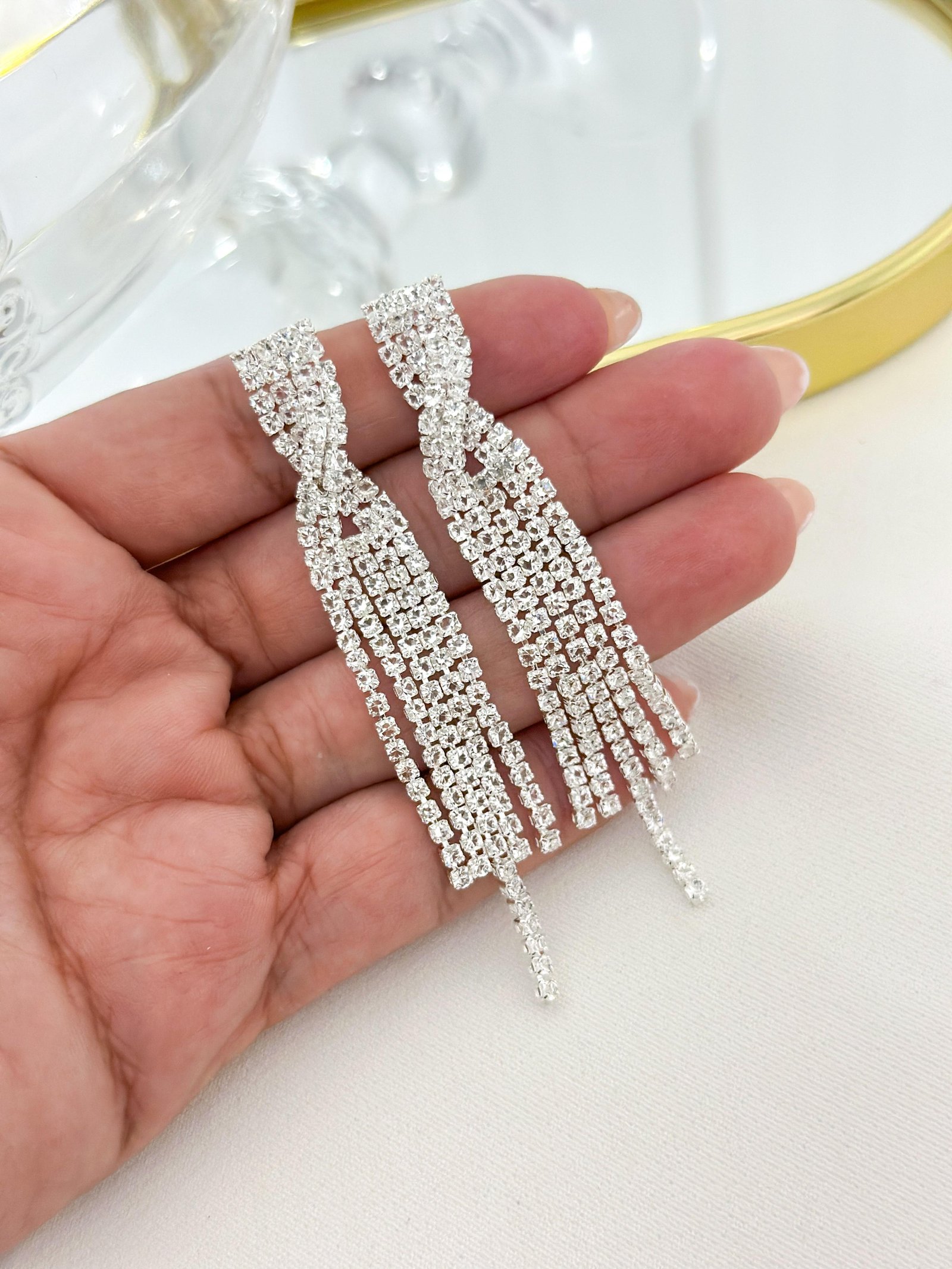 Brinco Folheado Festa M Prata