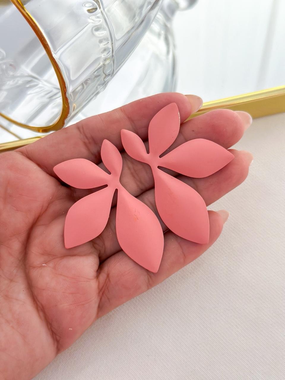 Brinco Flor Colorido Verão Nude