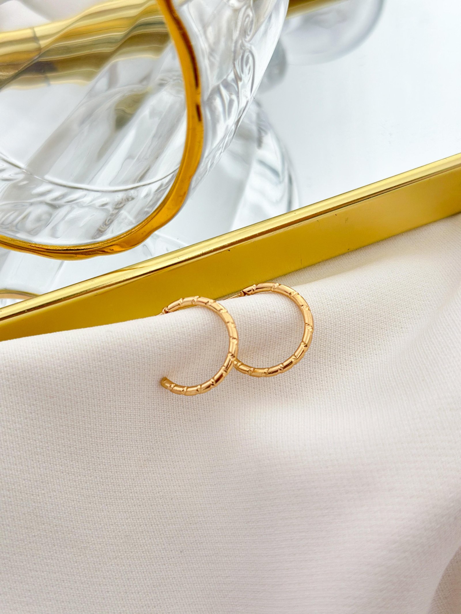 Argola Folheada Dourada 