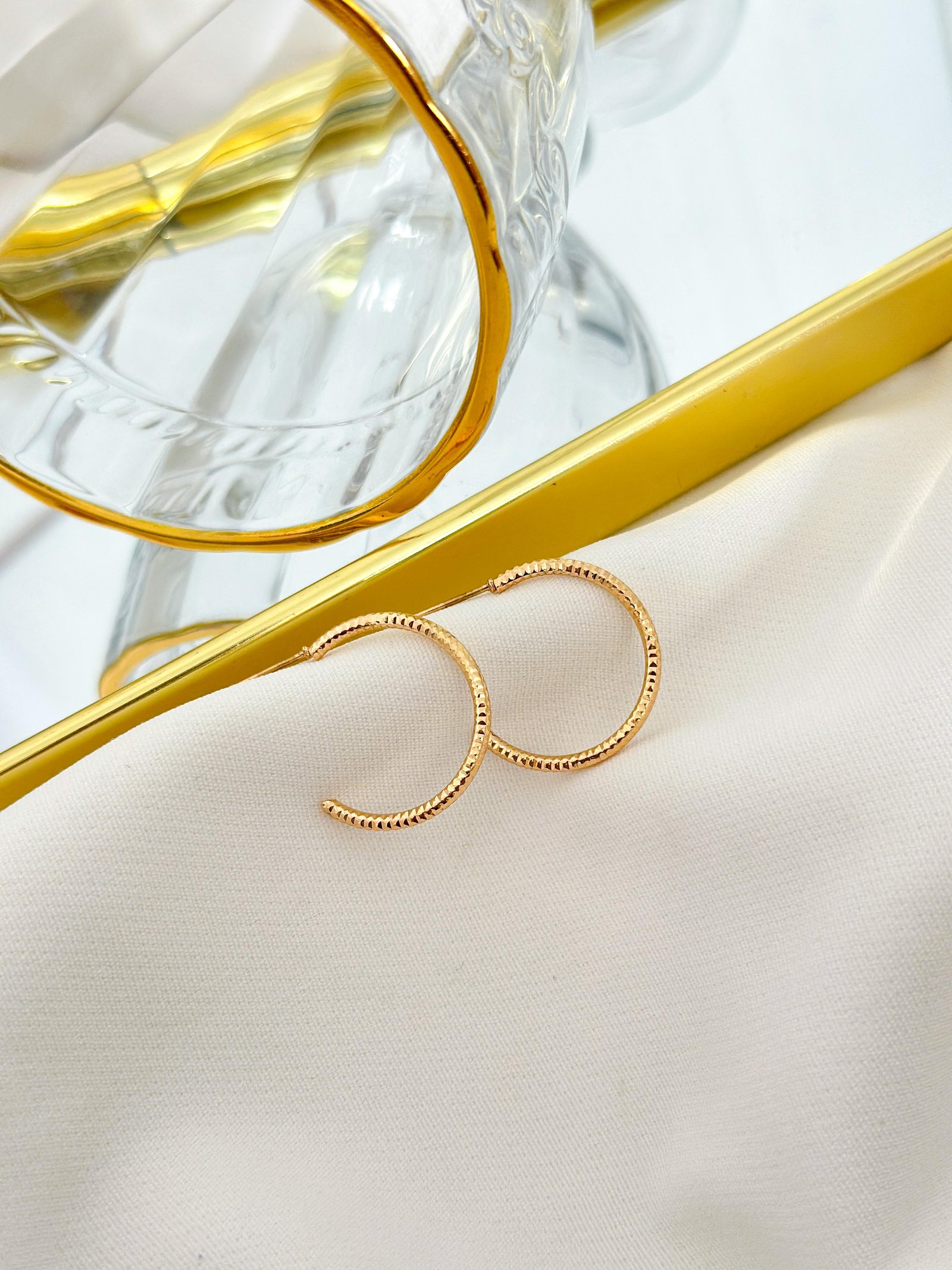 Argola Folheada Dourada 