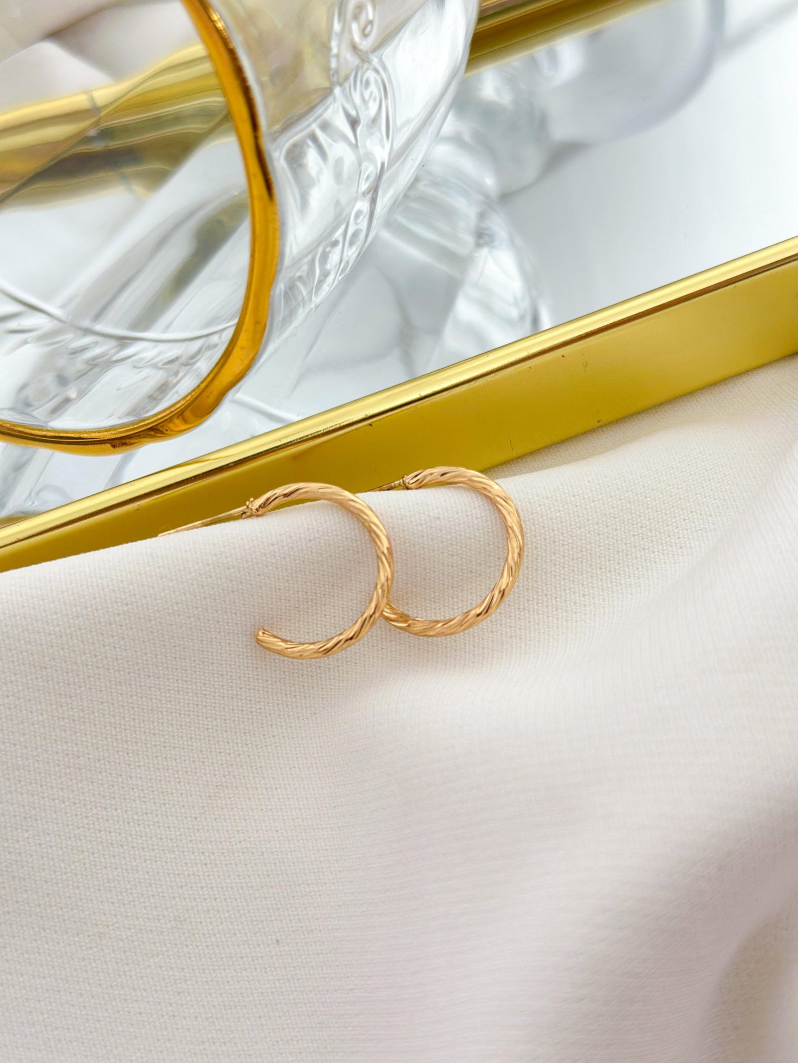 Argola Folheada Dourada 