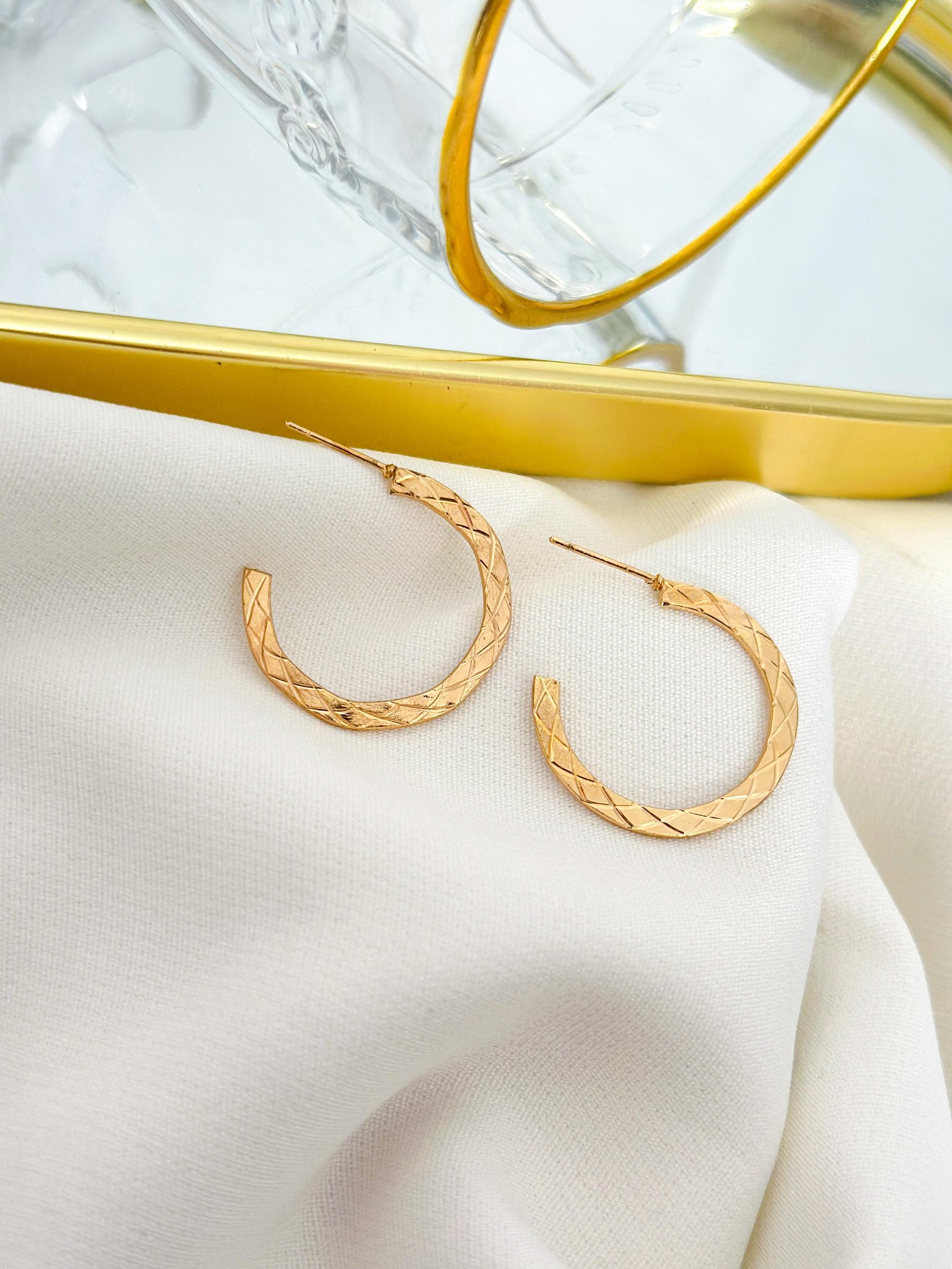 Argola Folheada Dourada 