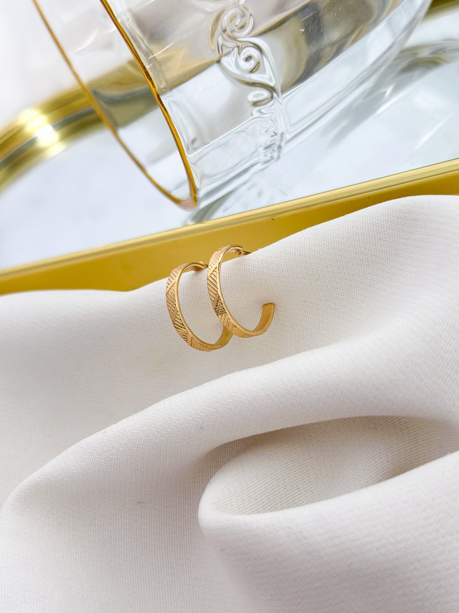 Argola Folheada Dourada 