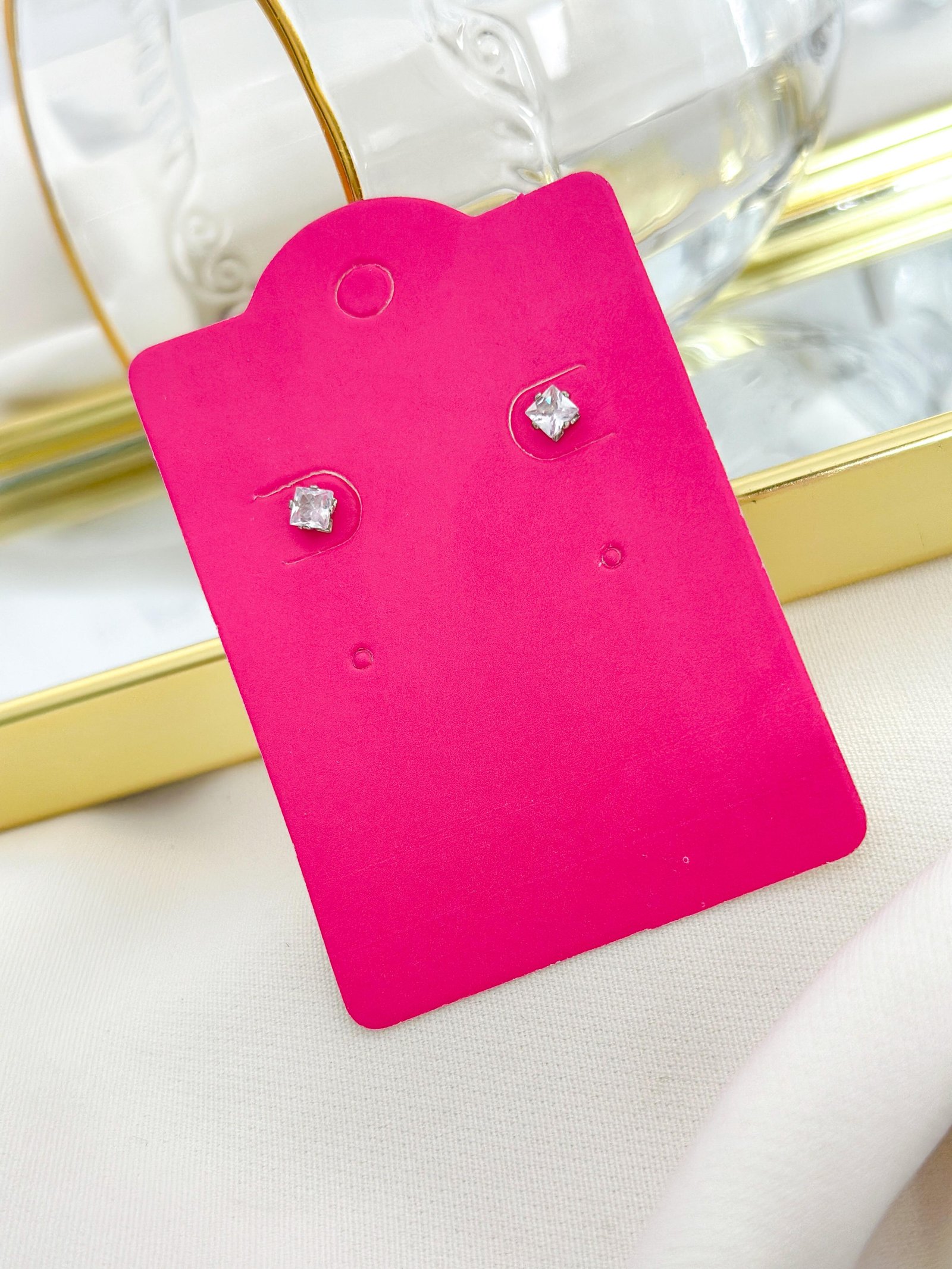 Brinco Aço Inox  Ponto De Luz PP Prata